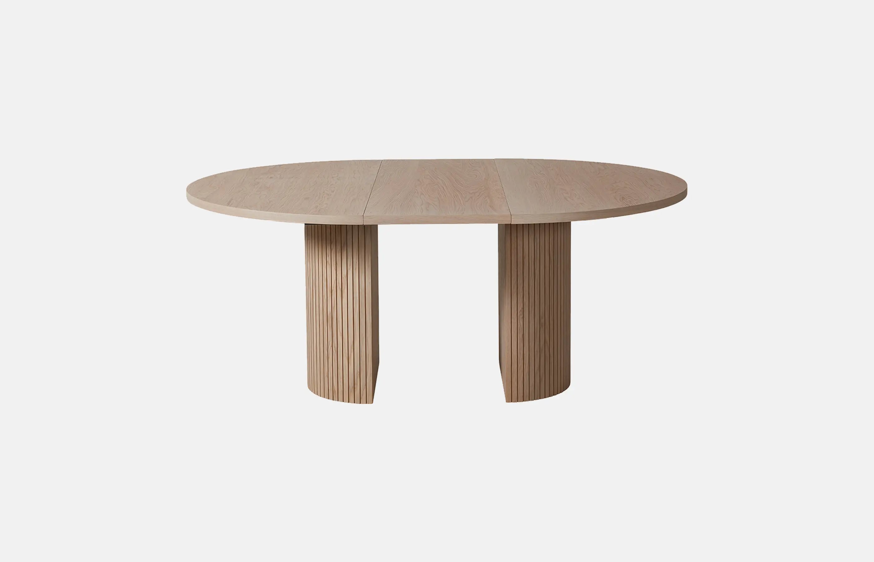 Sophisticate Spisebord (Ø115/130/150) Hvitoljet m/ Delt Sokkel
