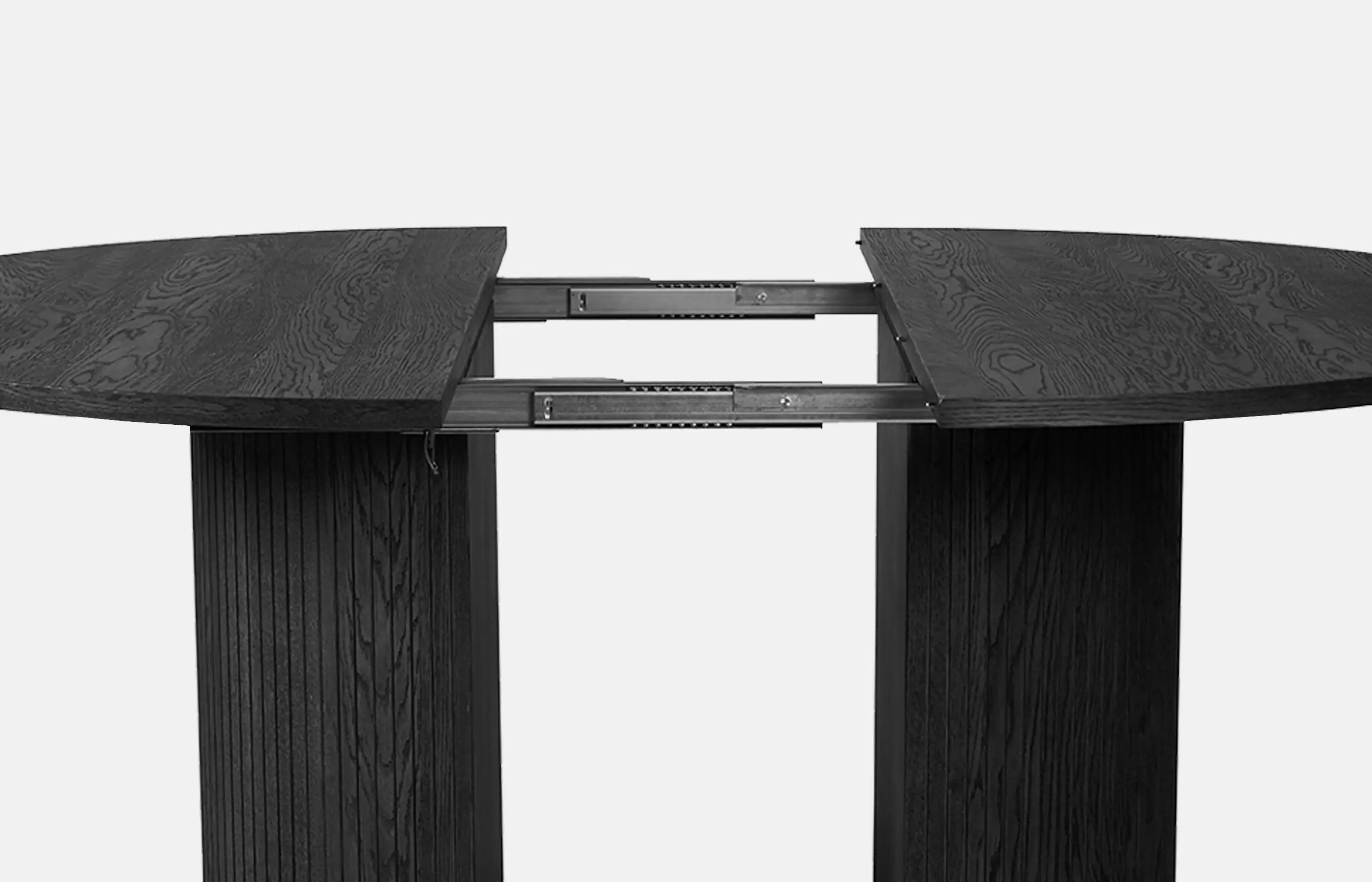 Sophisticate Spisebord (Ø130) Sort m/ Delt Sokkel